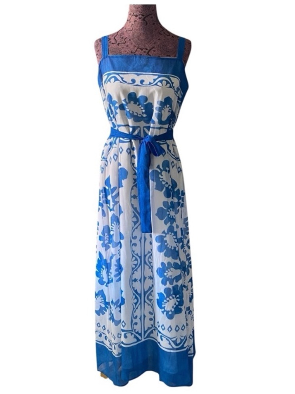NEW Dalia MacPhee floral resortwear maxi dress small